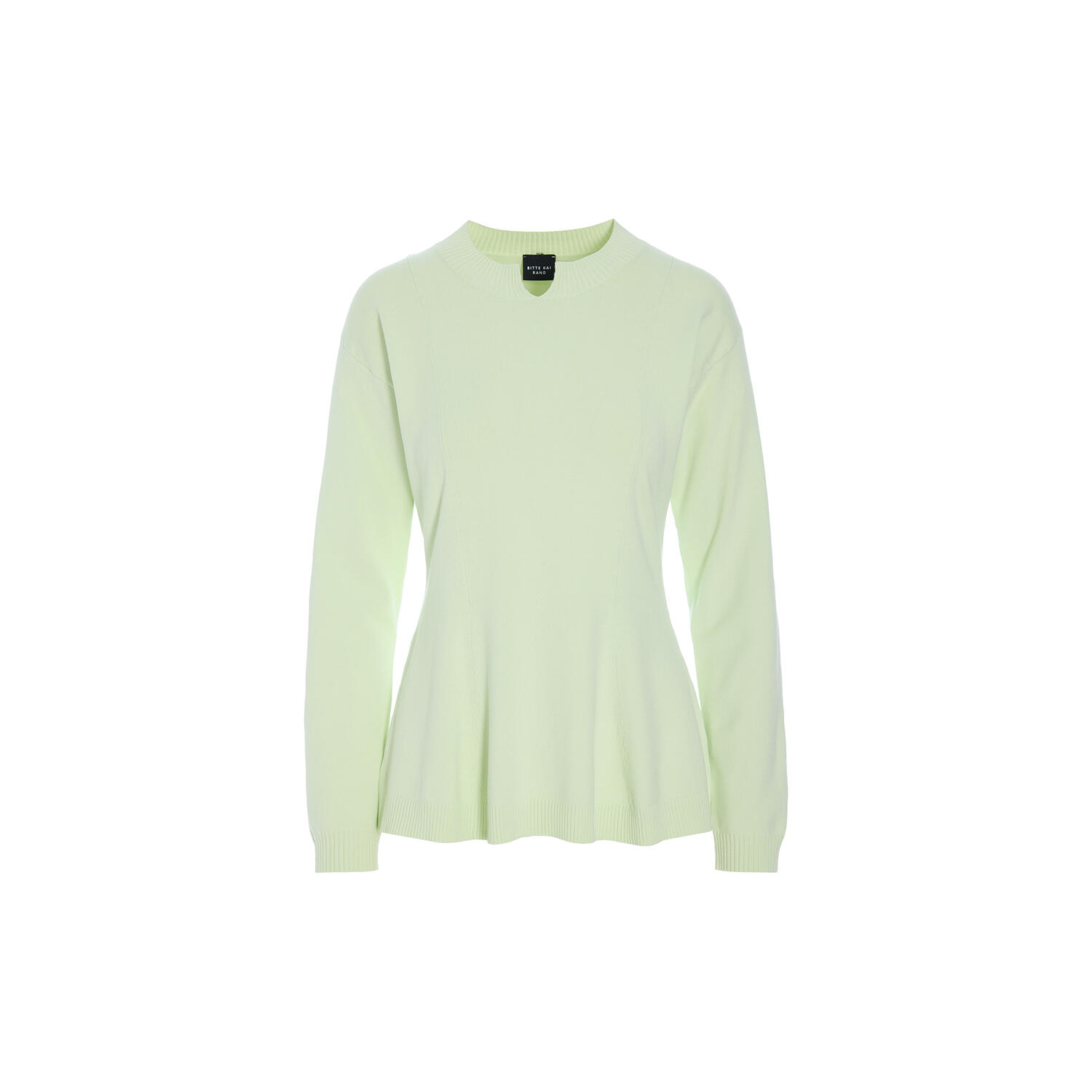 Saku lang&aelig;rmet bluse, lime cream