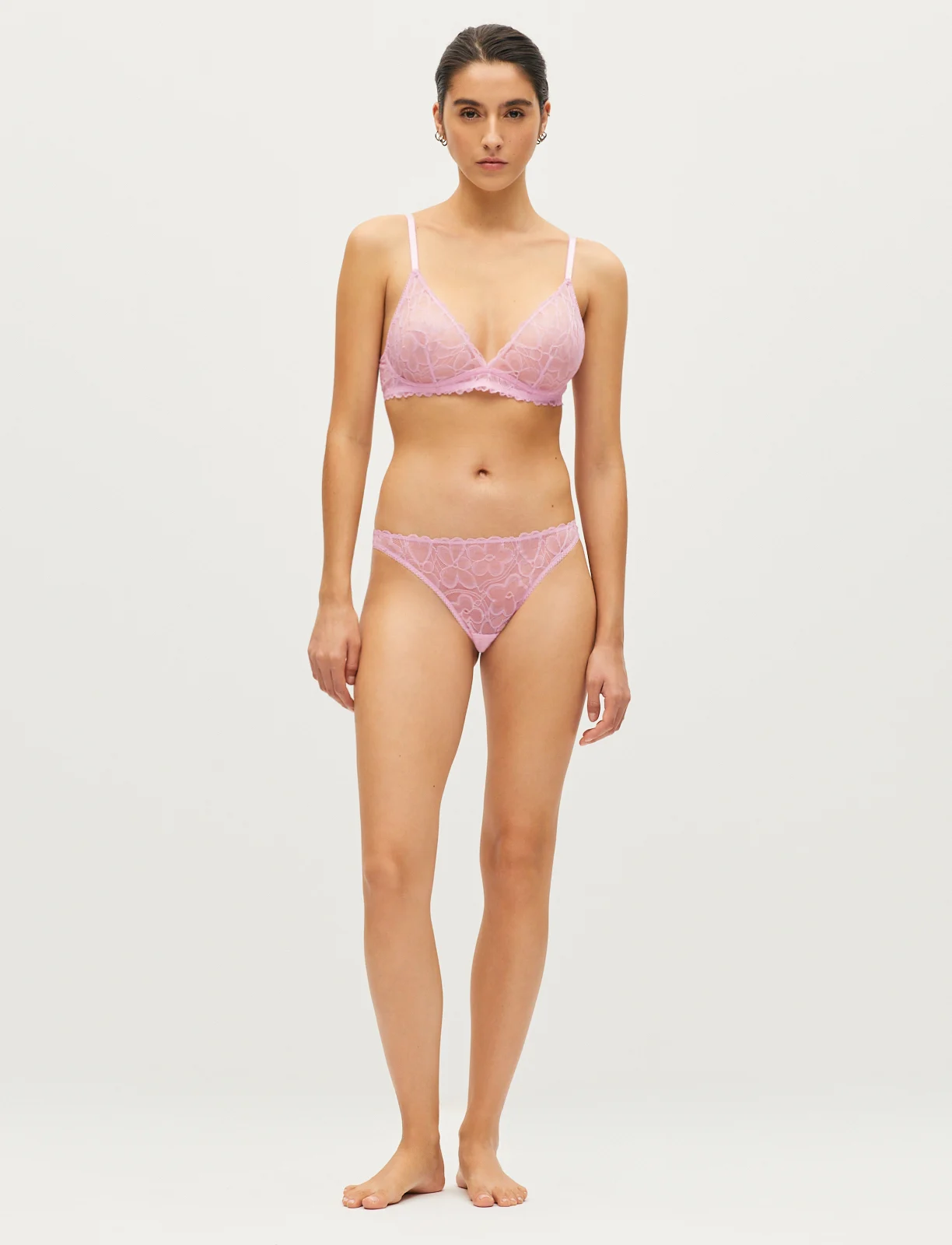 Culotte taille basse CHERI FLORAL FLAT LACE
