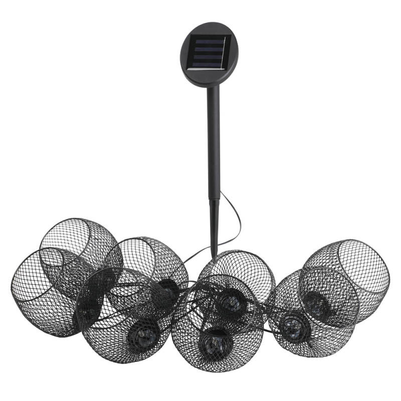Guirlande extérieure LED solaire noire 8 x 0,06 W EGLO