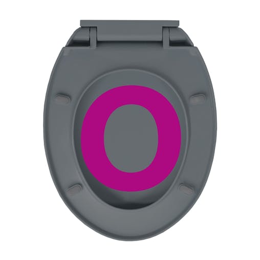 NNEVL Soft-Close Toilet Seat Grey Oval
