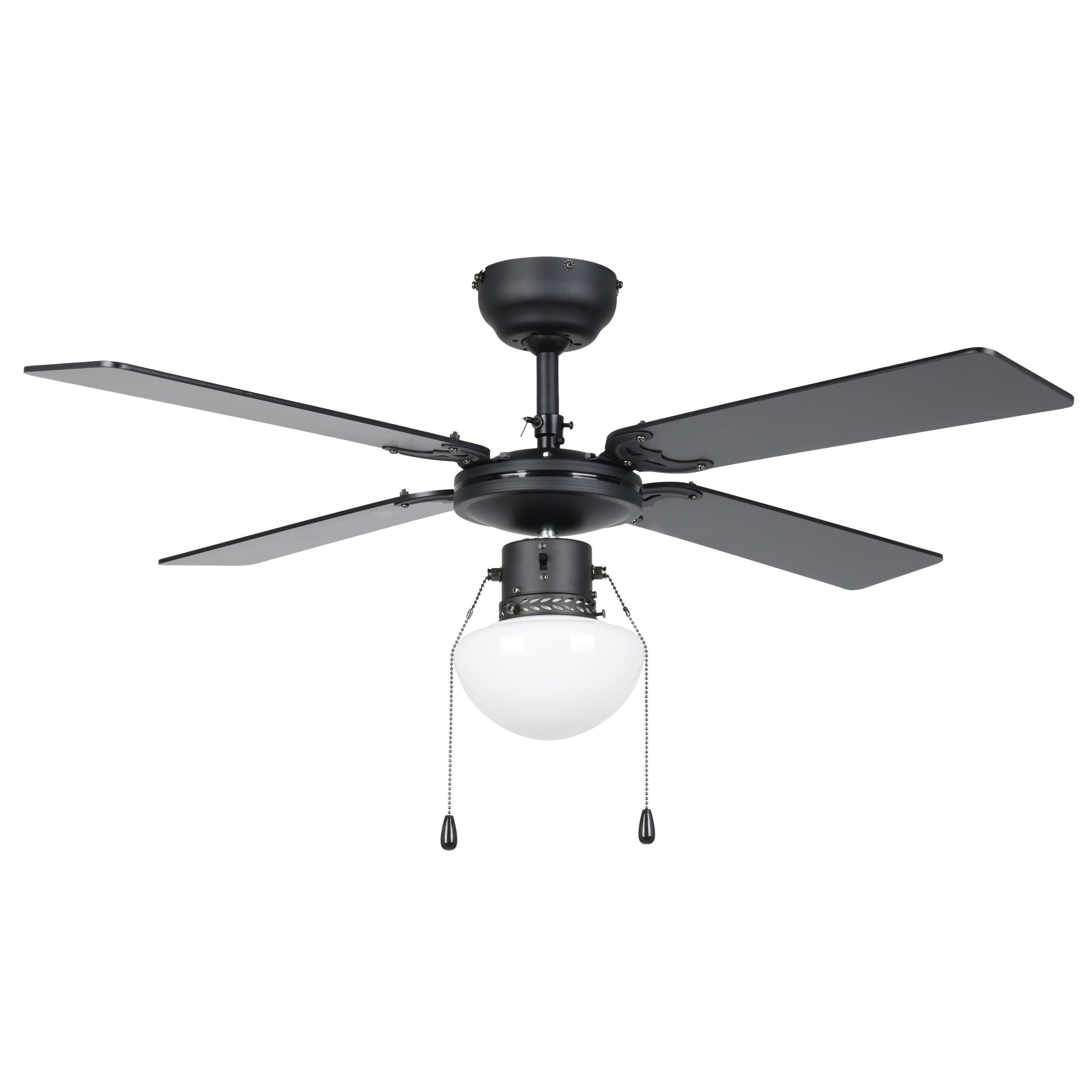 EGLO plafondlamp met ventilator Fortaleza - ac e27 - zwart/hout