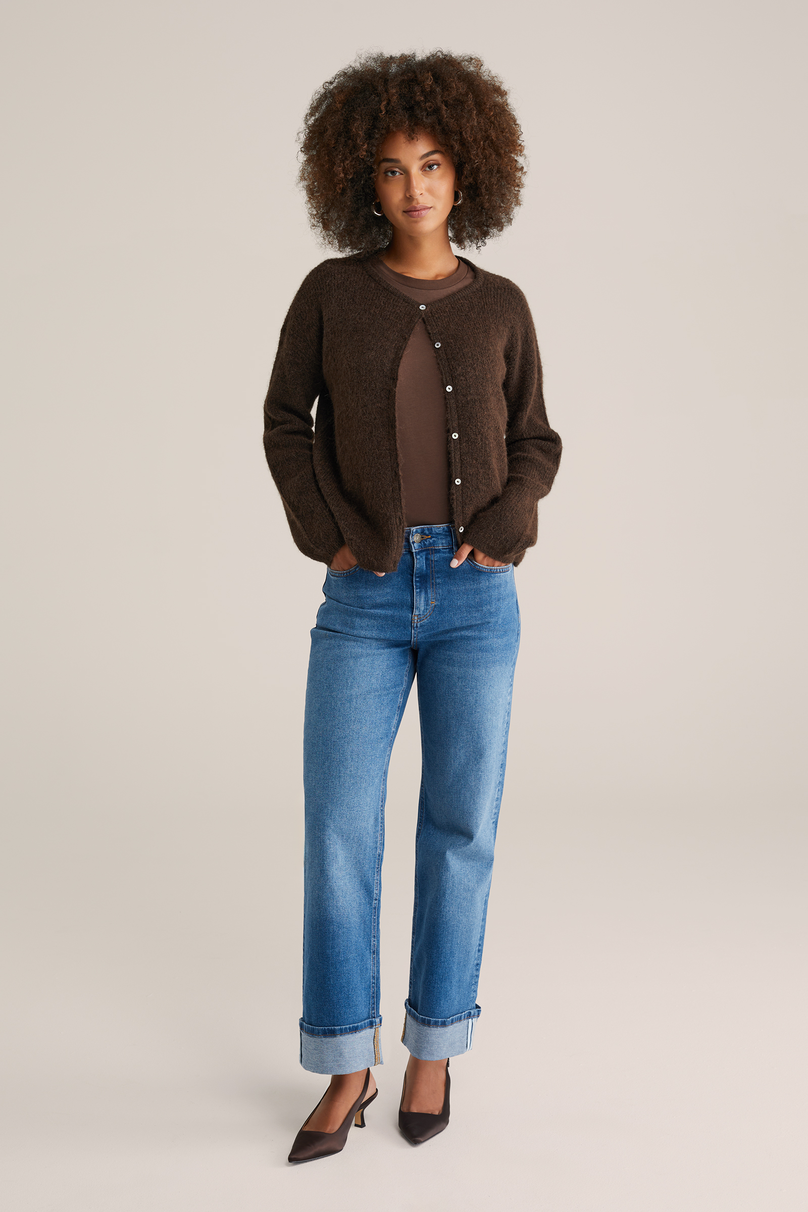 Dames wide leg jeans