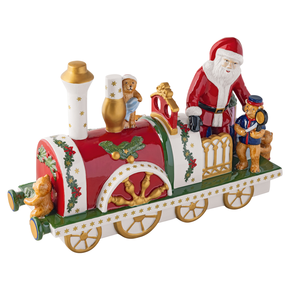 Christmas Toy's Christmas figurine - Multi-colored, 12.4'' x 4.8'' x 7.6'', porcelain