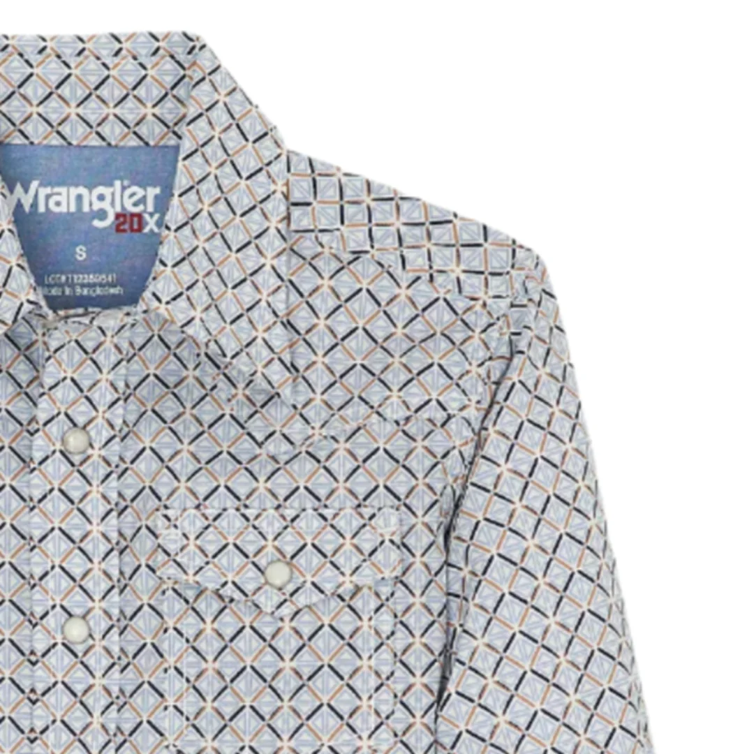 Детская рубашка Wrangler 20X Advanced Comfort Western с длинными рукавами и застежкой на кнопках
