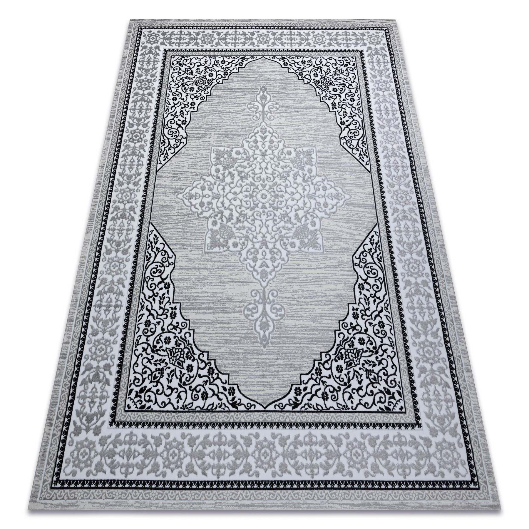 Dywan GLOSS nowoczesny8490 52 Ornament, stylowy, ramka kość 80x150 cm