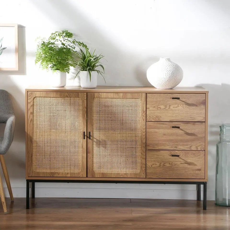 Calicosy - JAYA Dressoir - Licht hout - 40x120x80 cm