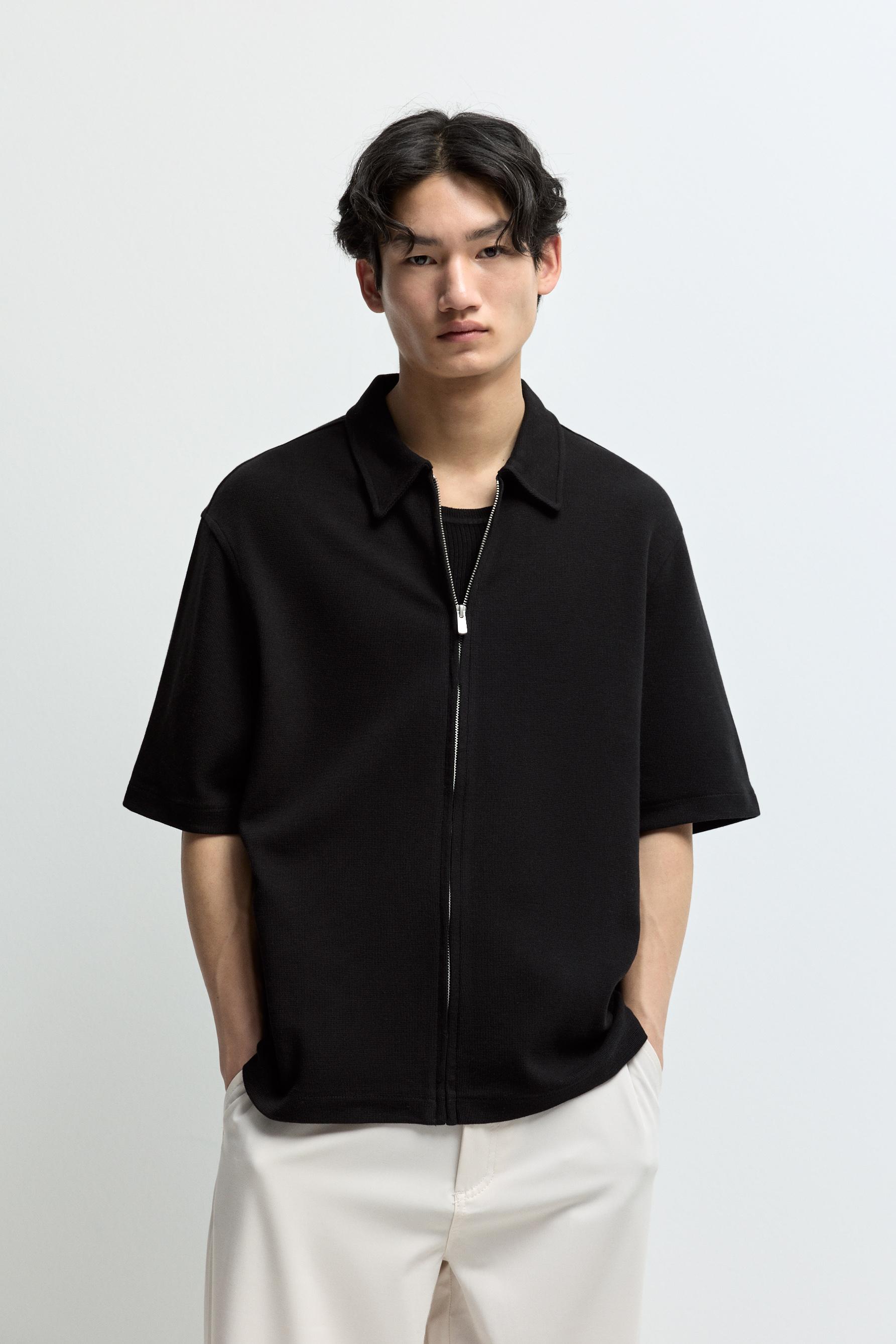 Sudadera polo rústica cremallera