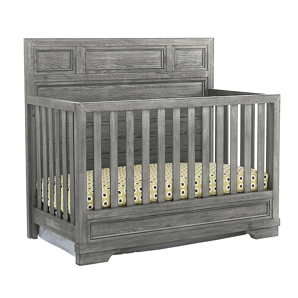 Taylor & Olive Foundry Brushed Pewter Solid Hardwood Crib