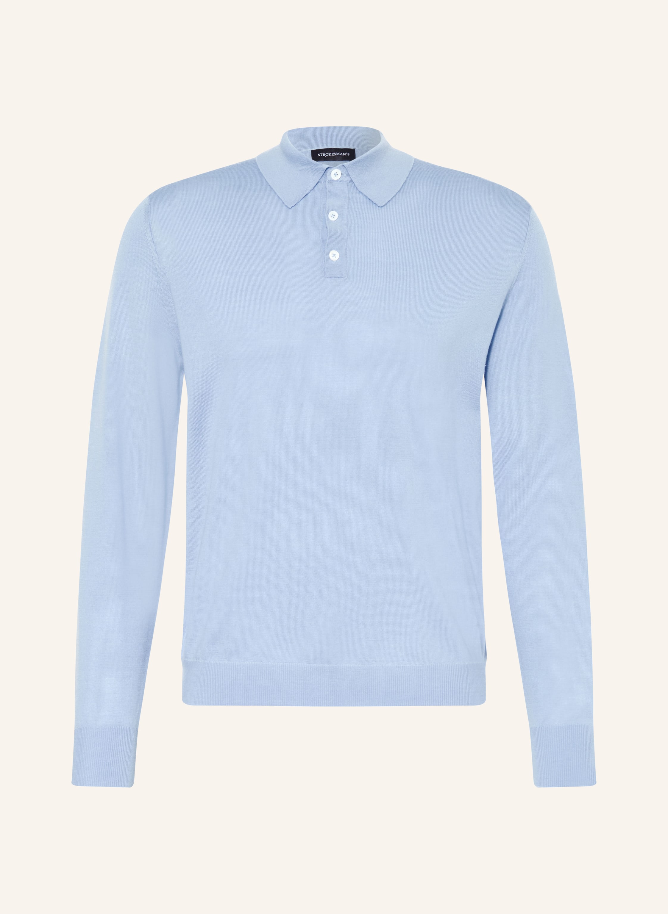 STROKESMAN'S Strick-Poloshirt aus Merinowolle