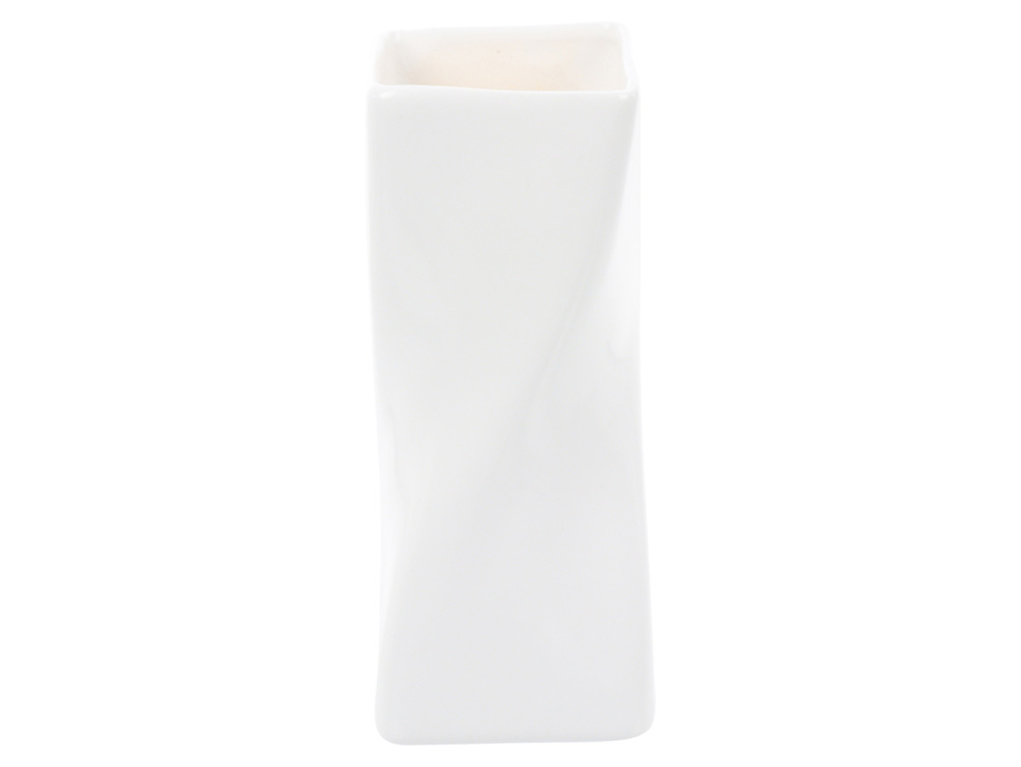 Wazon skrętny ceramiczny 18 cm biały