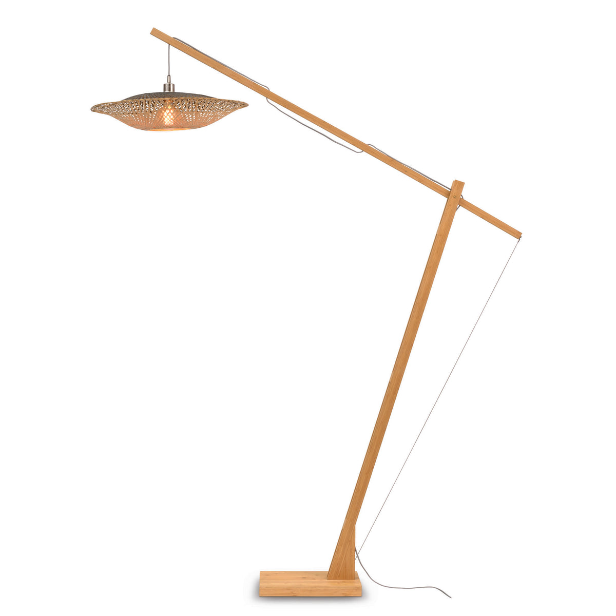 GOOD&MOJO vloerlamp Kalimantan - bruin - Ø60cm