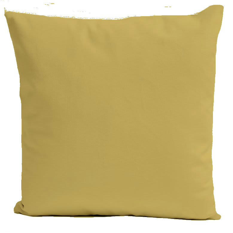 - Coussin uni velours jaune or  40x40cm