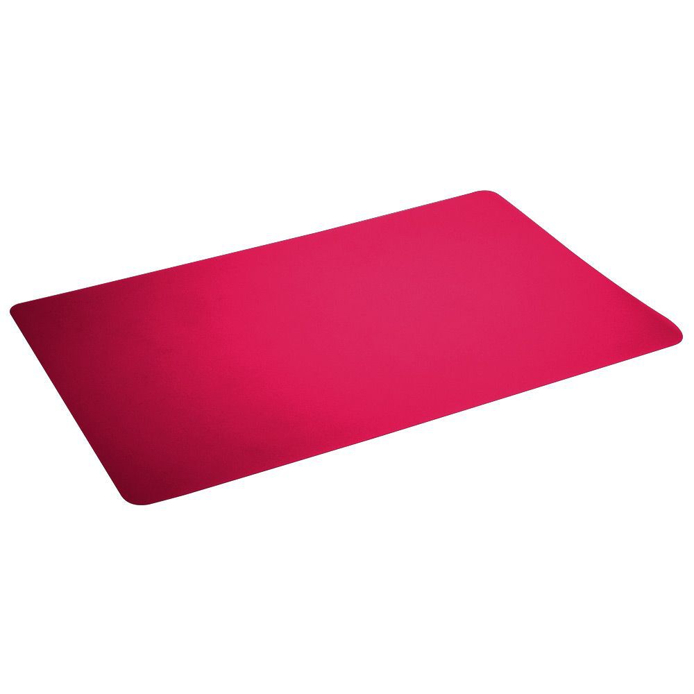 Set de table rectangulaire plastique rouge uni