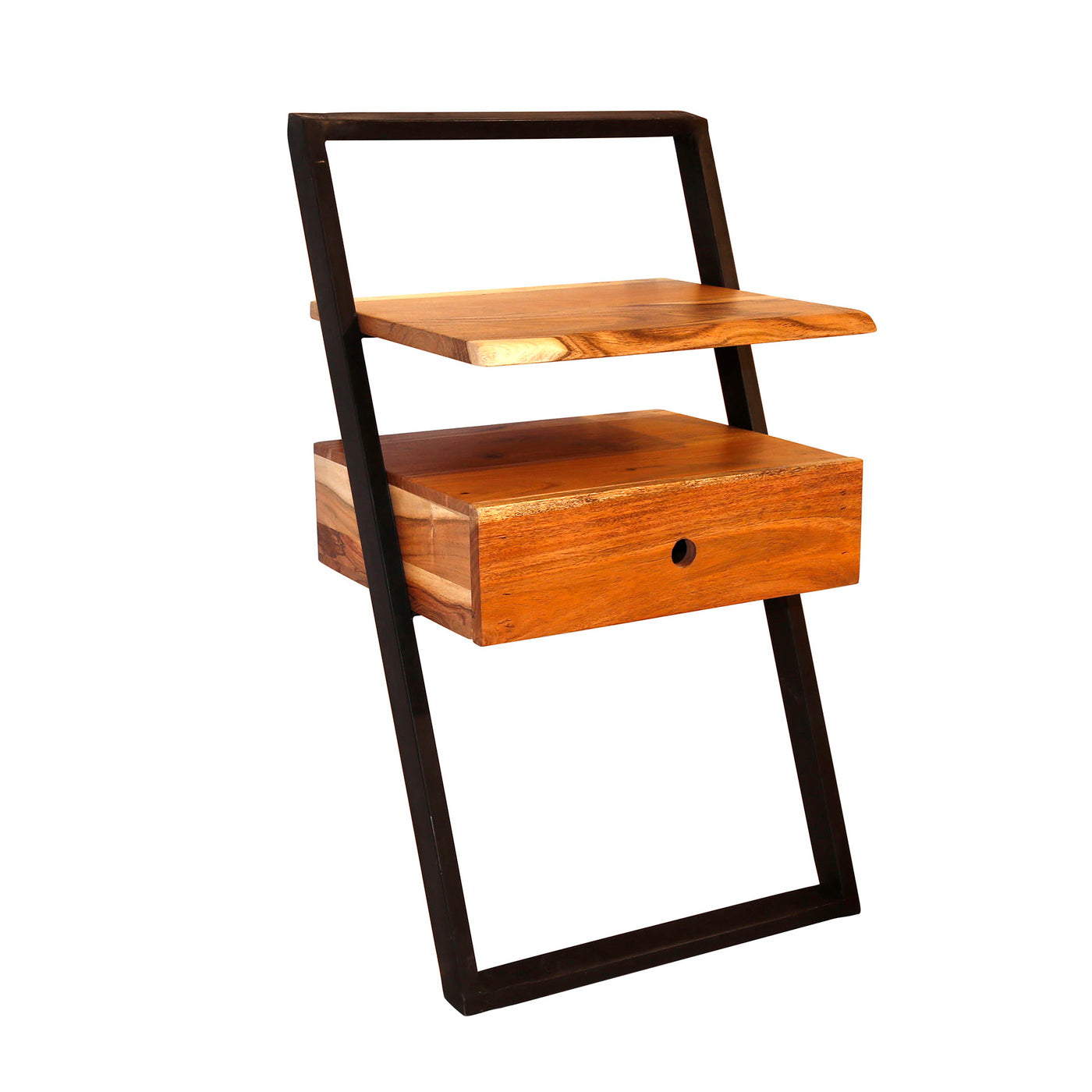 Giga Meubel Nachtkastje Lean - Naturel Acaciahout - 45x35x77cm