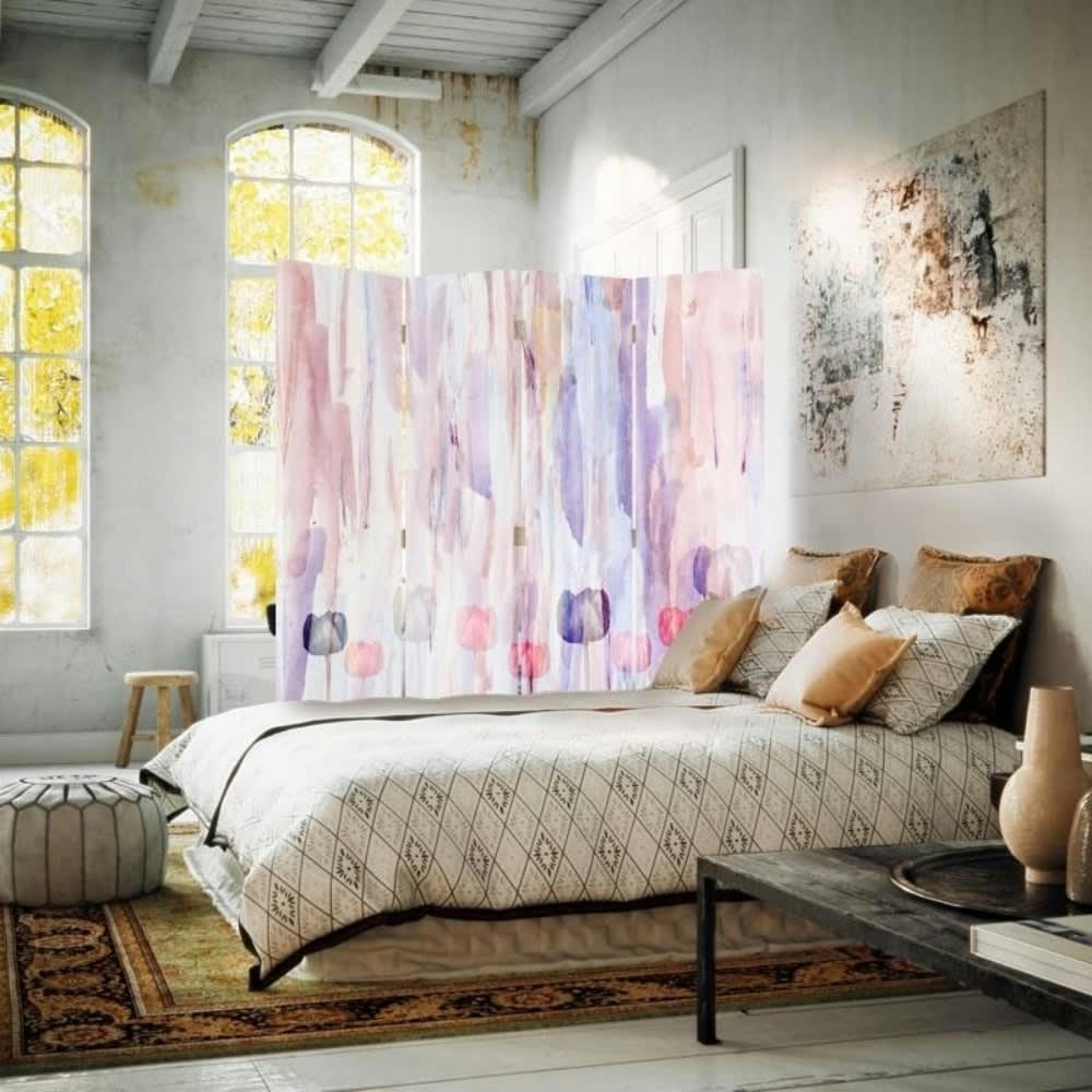 - Paravent - Cloison Modern Art Tulip cm 145x170 (4 volets)