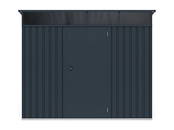 Abri de jardin métal en acier galvanisé - 0,4 mm - gris anthracite 6,6 m² - CLAFTON