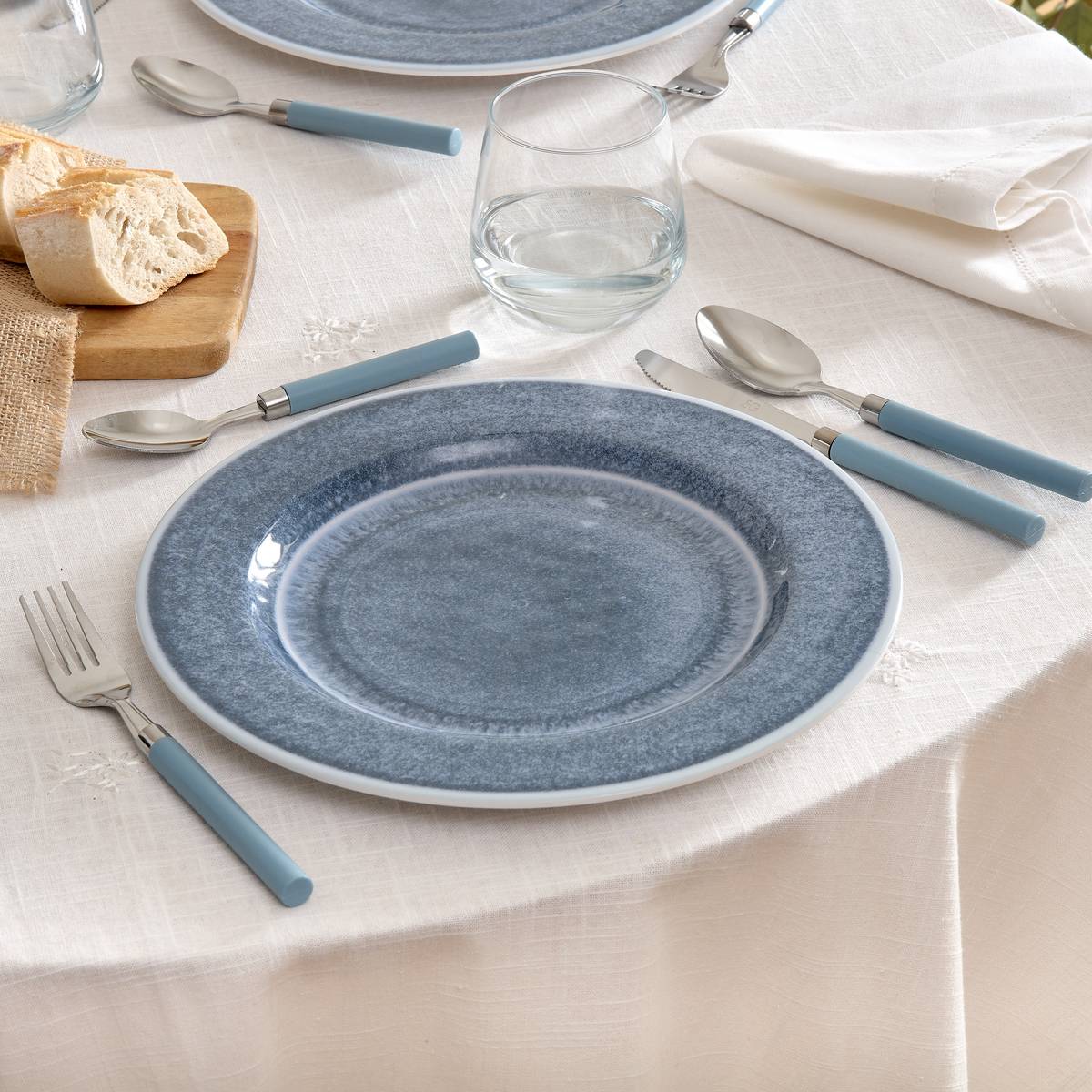 Flat plate "Fanny" D.28 cm, Blue