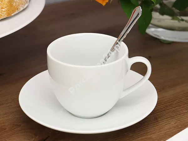 Filiżanka ze spodkiem 0,32 L Bogucice - Base White 1184