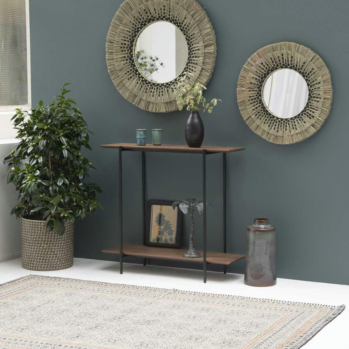 - Tapis en coton tissé main à motifs