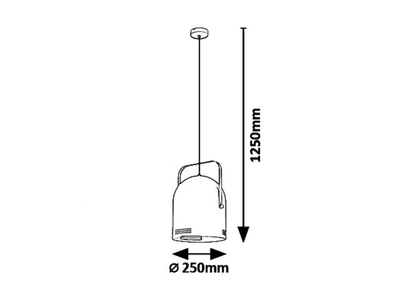 Lampa wisząca biała Minuet 1xE27x40W wym: 125x25x25 cm Rabalux