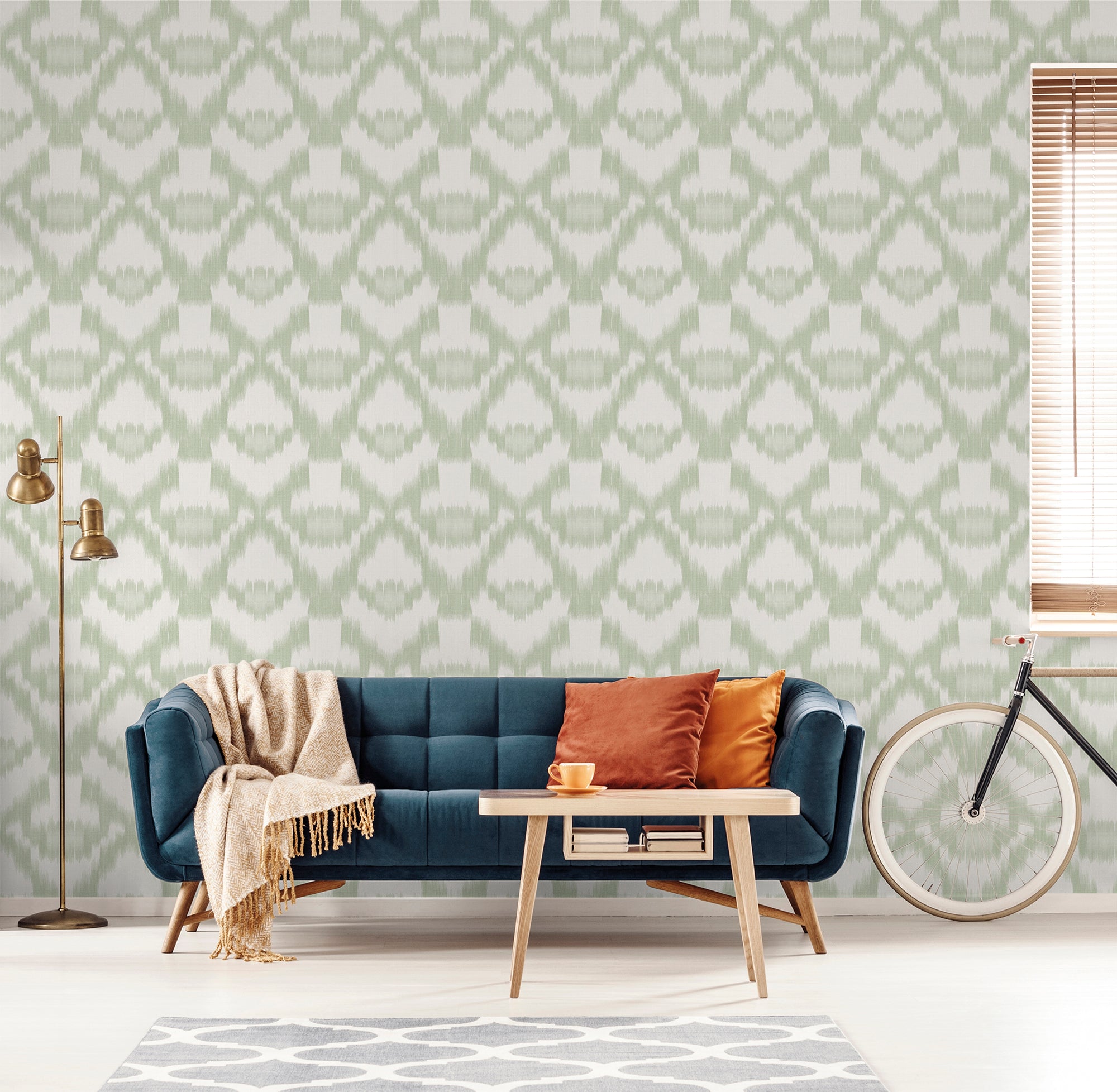 Sanders & Sanders behang etnisch motief vergrijsd groen - 53 cm x 10 m - 640254