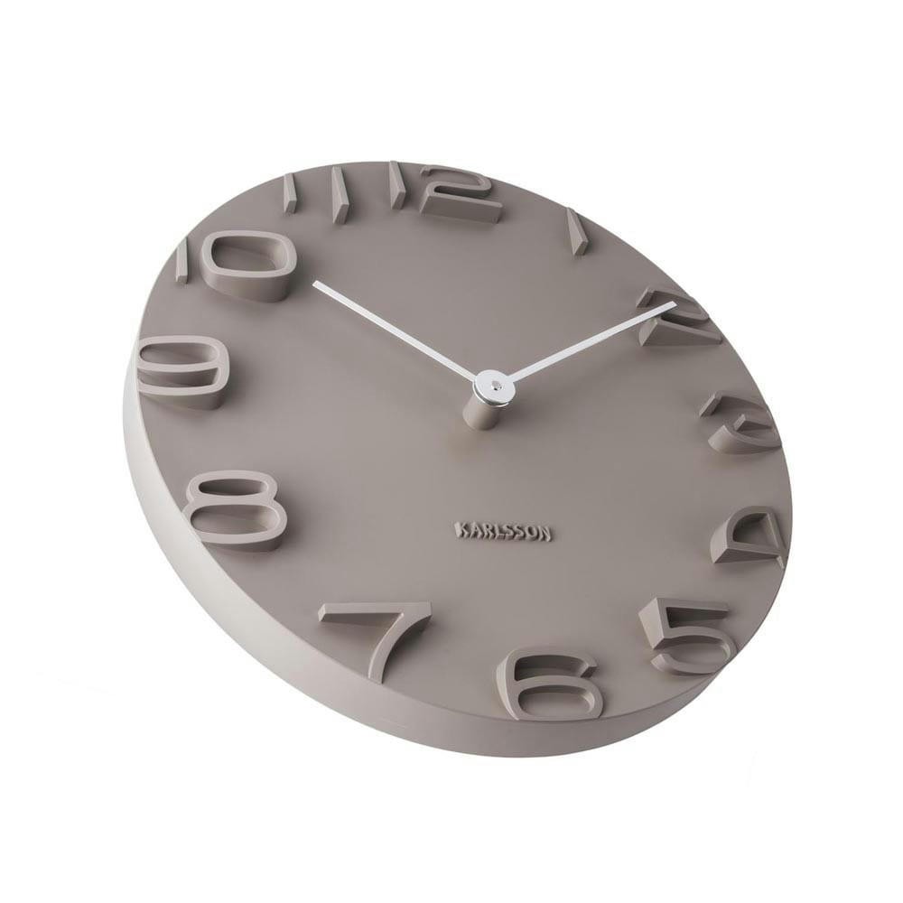 WALL CLOCK - Horloge on the edge plastique gris