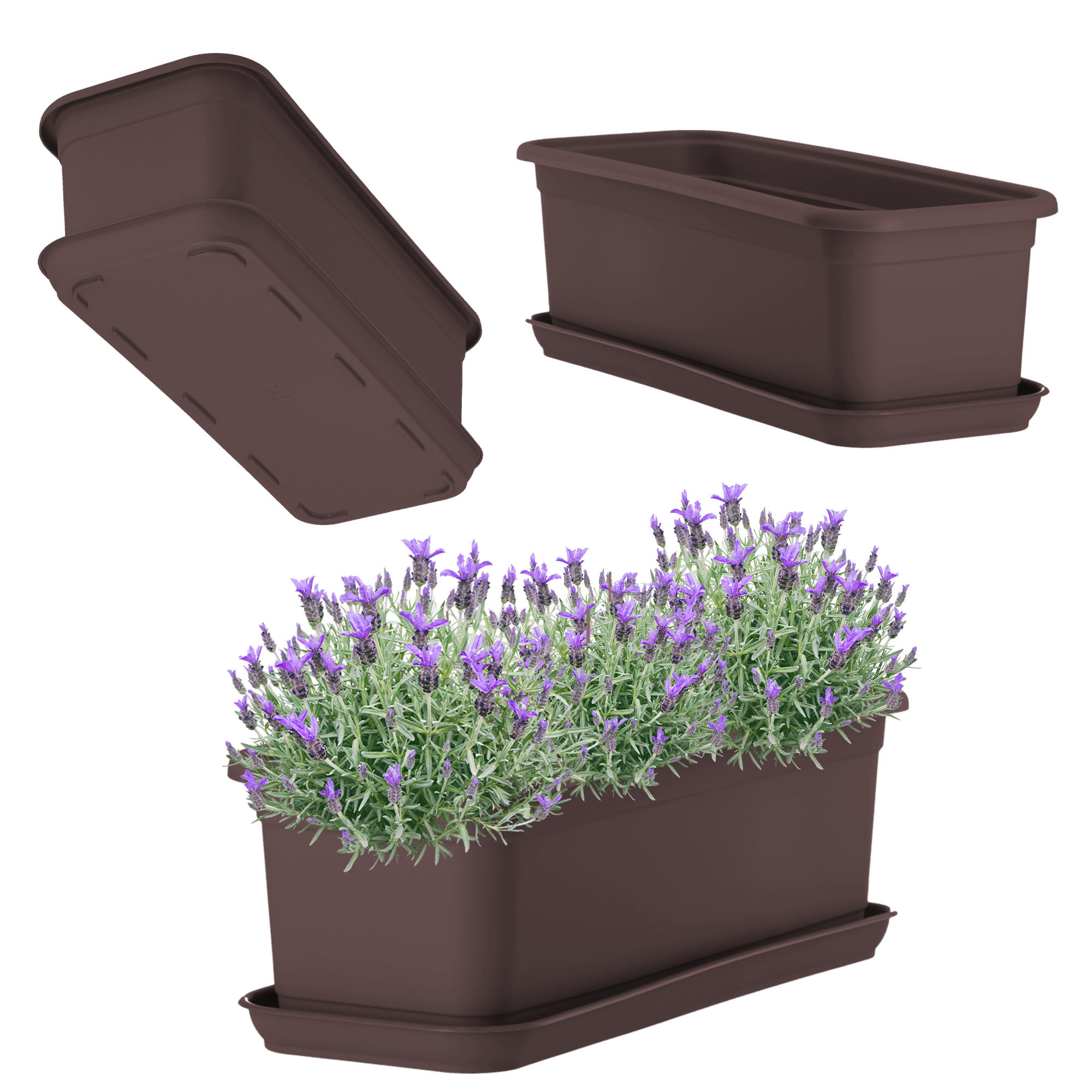 KADAX Skrzynka Balkonowa Doniczka 40cm   Podstawka