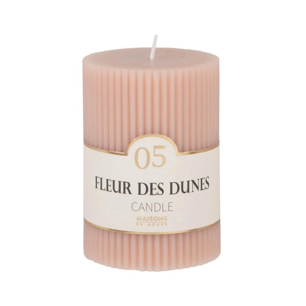 COLORAMA - Bougie striée parfumée rose H10, 340g