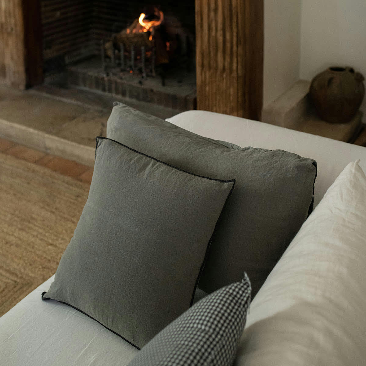 OSLO - Coussin en lin lavé