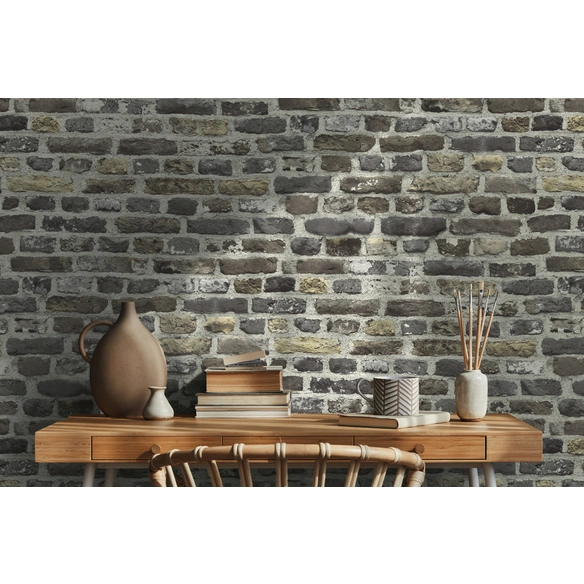 Vliestapete, BxL: 53 x 1005 cm, braun/grau
