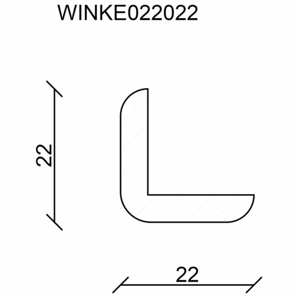 Winkelleiste, Kiefernholz natur, LxHxT: 240 x 2,2 x 2,2 cm
