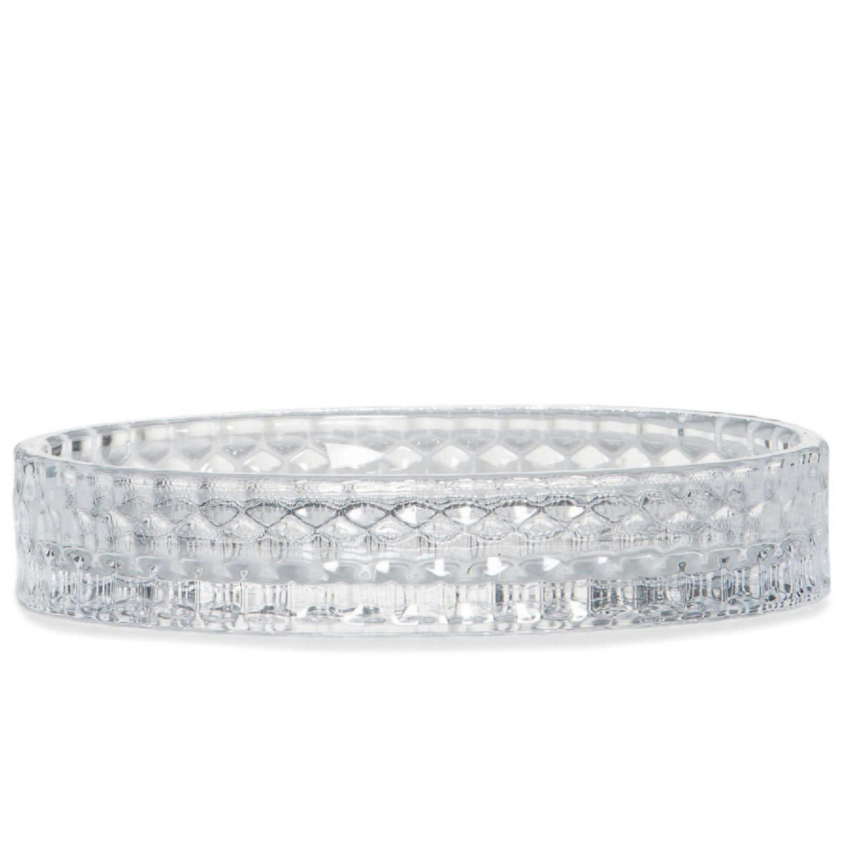 TAILLÉ - Porte savon ovale en verre taillé