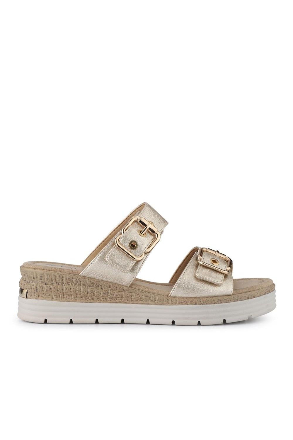 Pavers Dual-Buckled Mule Sandals