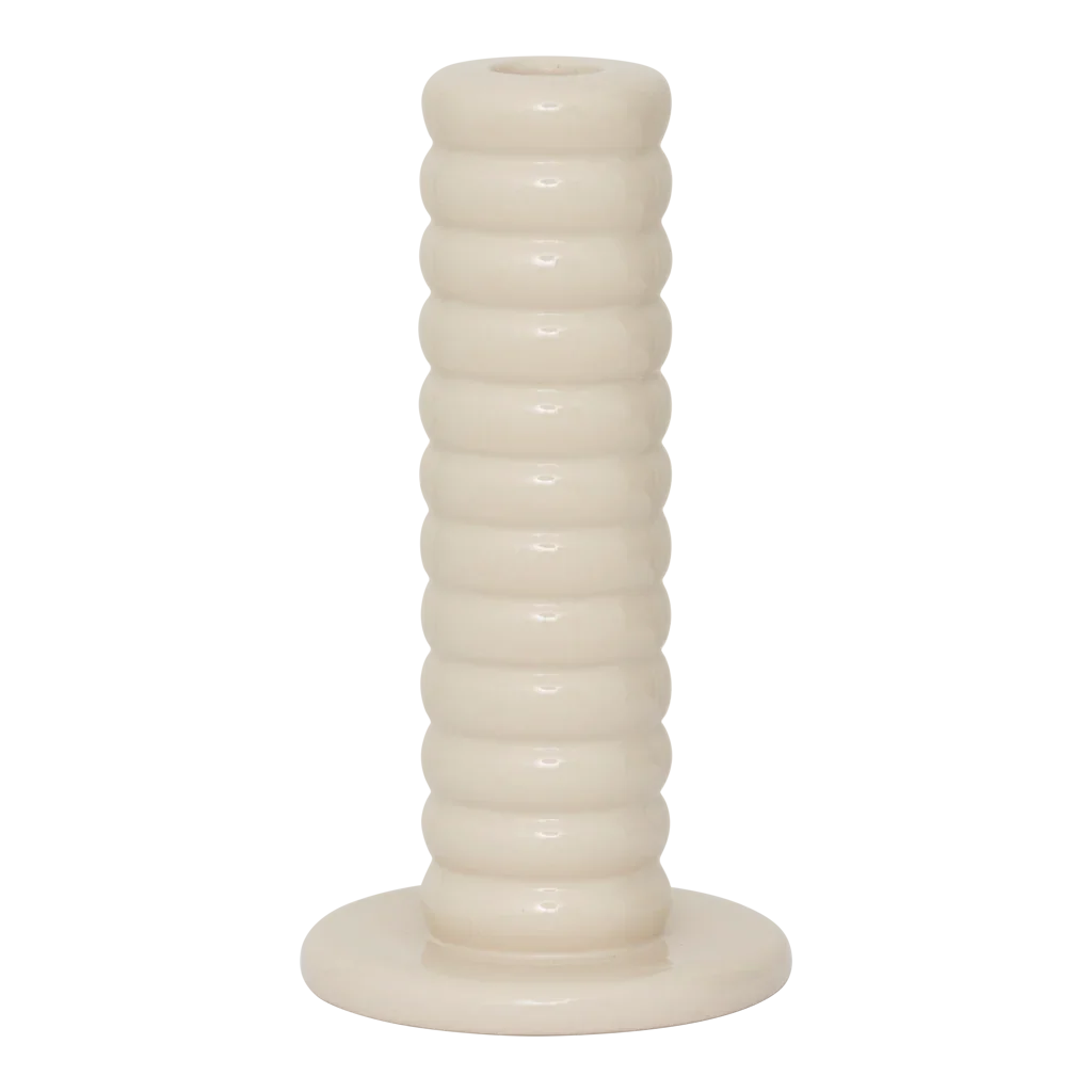 Urban Nature Culture kandelaar Tebongo, off white - Ø 10 * 19 cm