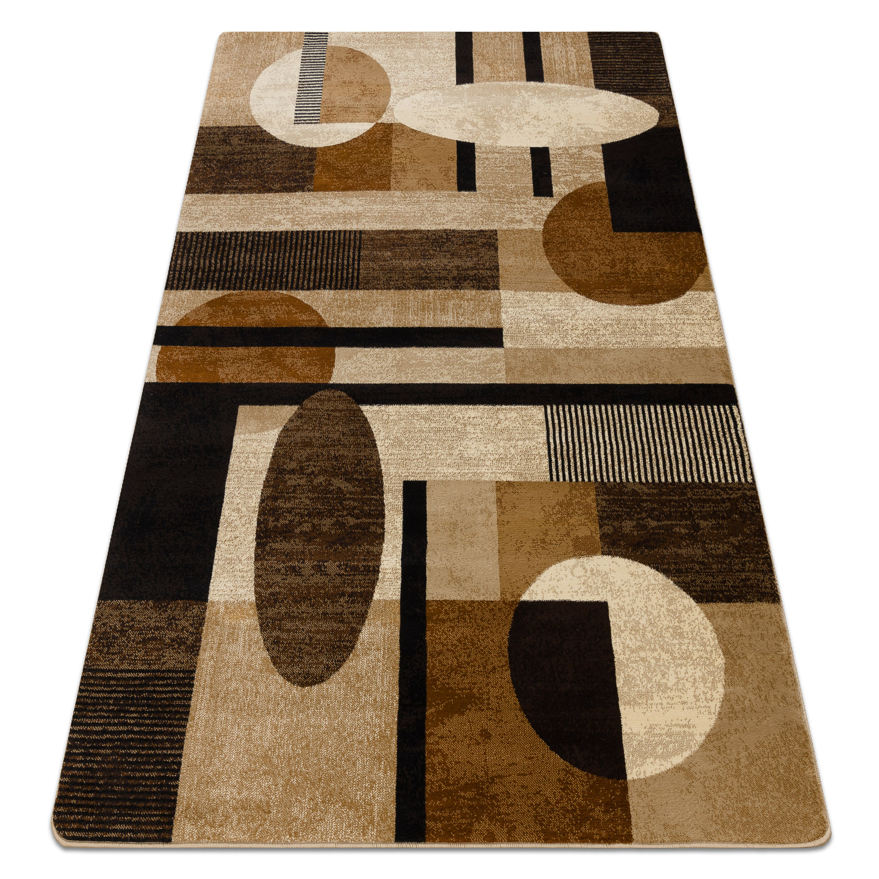 Dywan ROYAL 5376 Geometryczny, Koła - beż / krem 100x200 cm