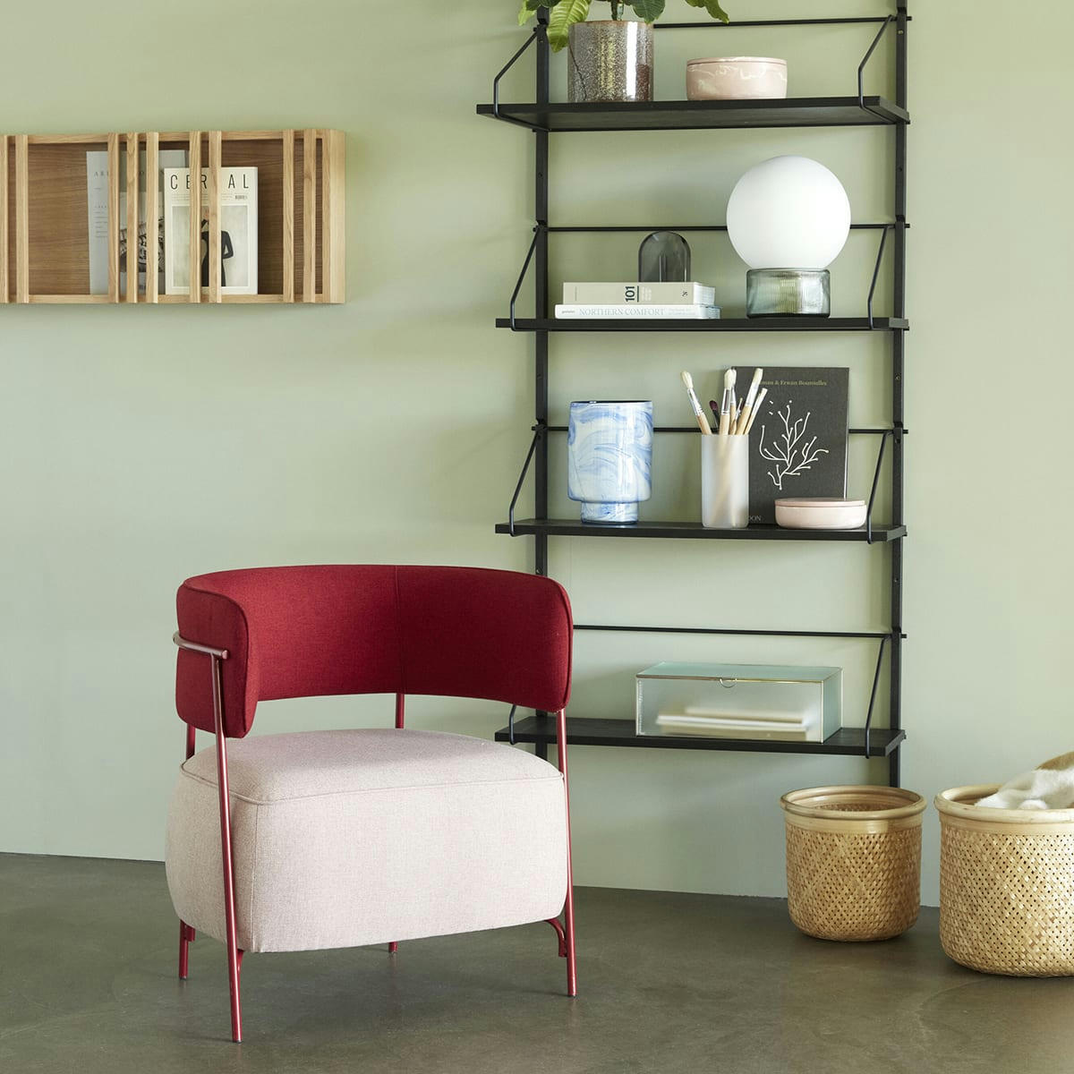 CLOUD - Vase en verre blanc et bleu (x2)