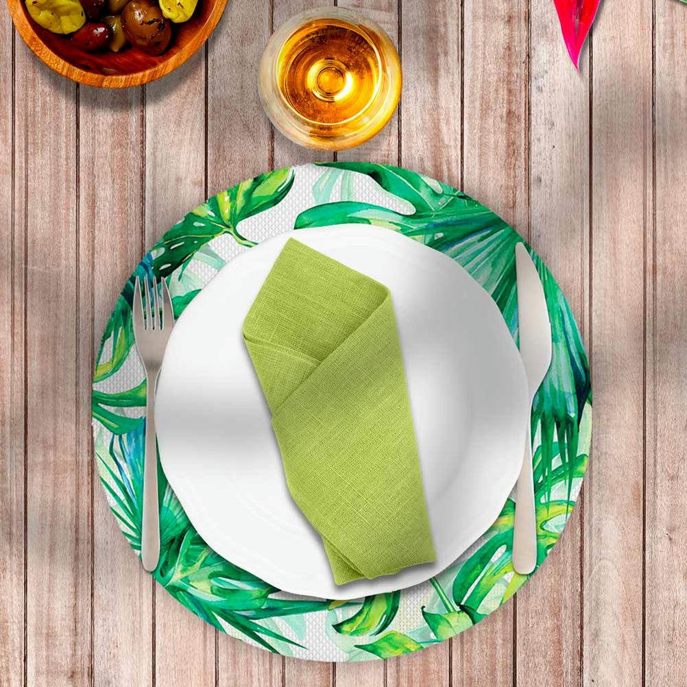 FEUILLES - Set de table rond feuilles D38