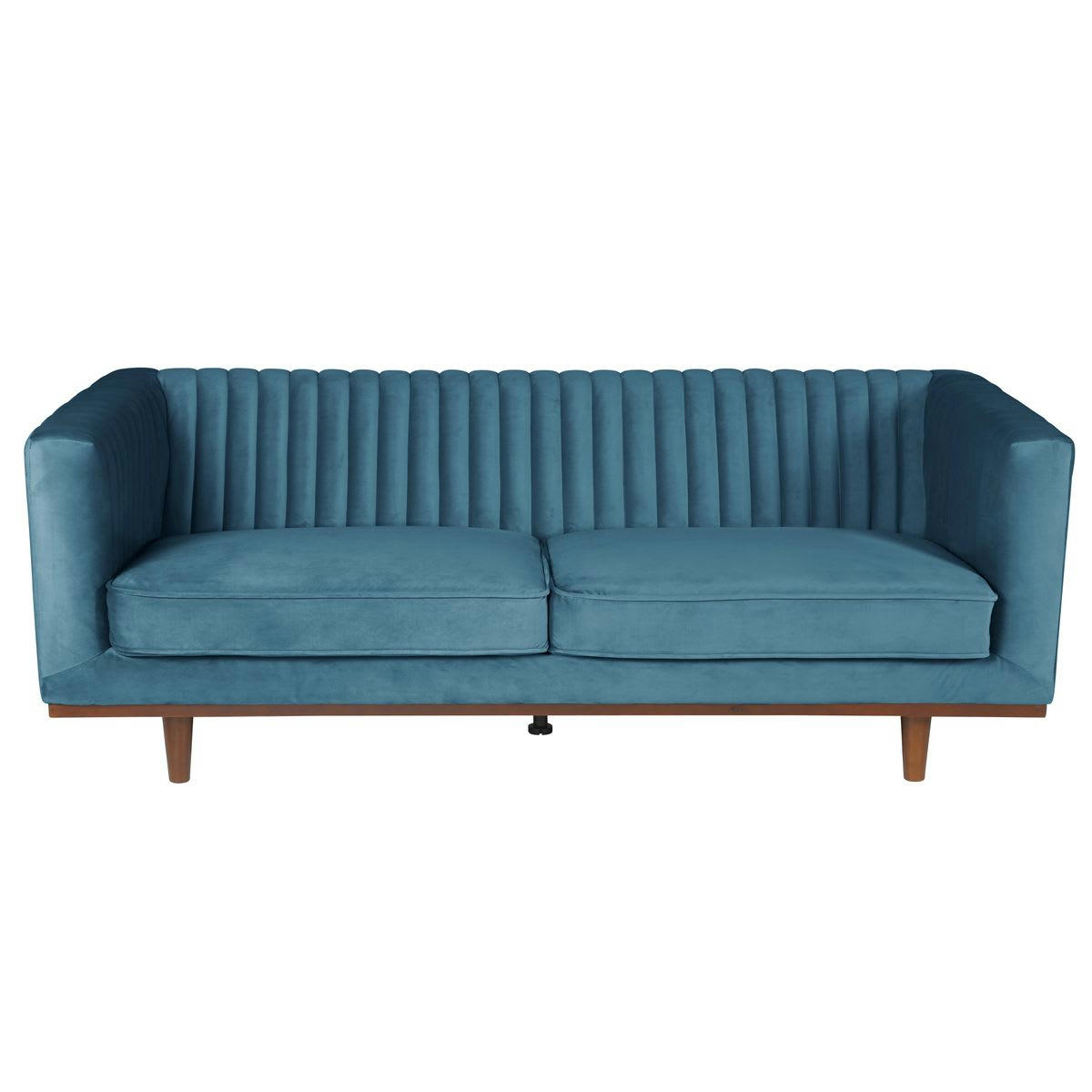 DANTE - Canapé 3 places en velours bleu clair