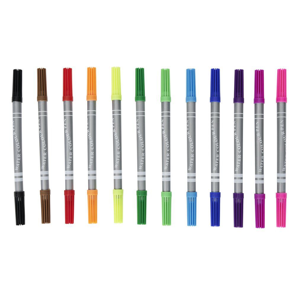 Lot de 12 feutres double pointe