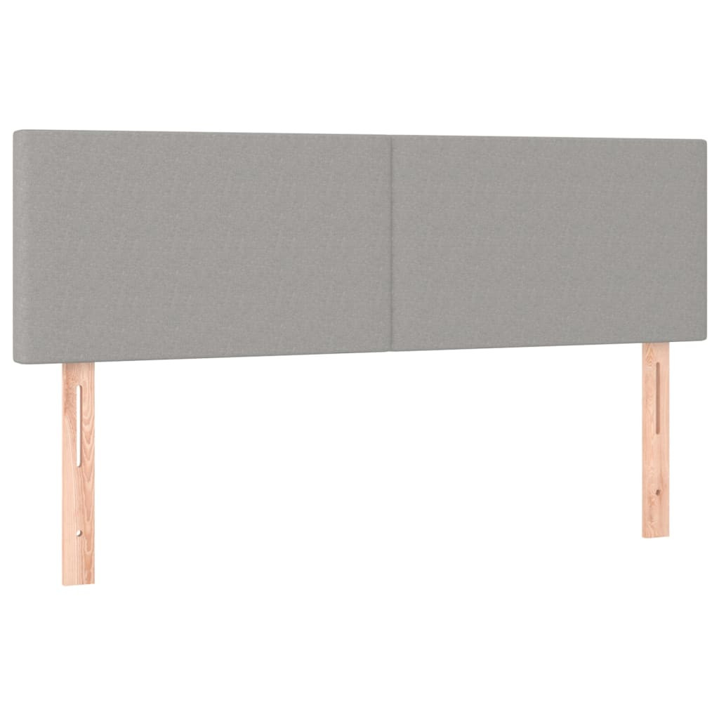 Wezgłowie Szary 144 x 5 x 78/88 cm Tkanina vidaXL