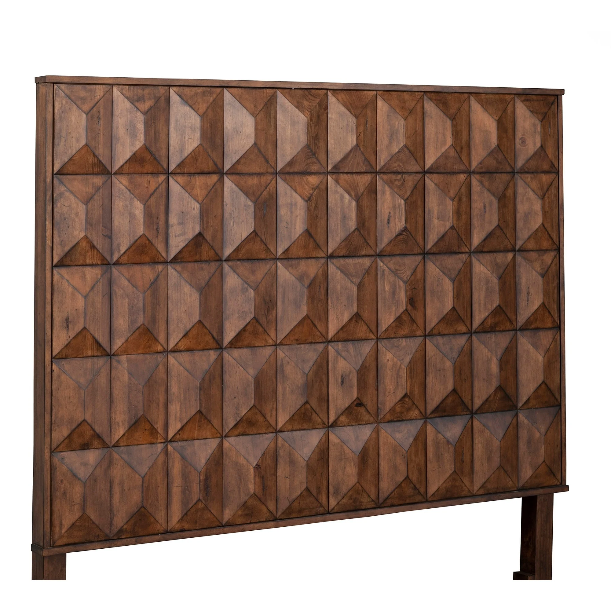 Origins by Alpine Trig Wood Headboard in Antique Brown