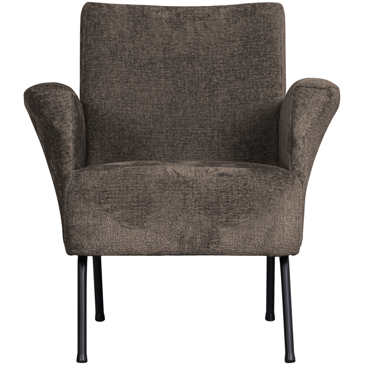 WOOOD fauteuil Muse - Polyester - Grijs/Bruin - 77x73x70