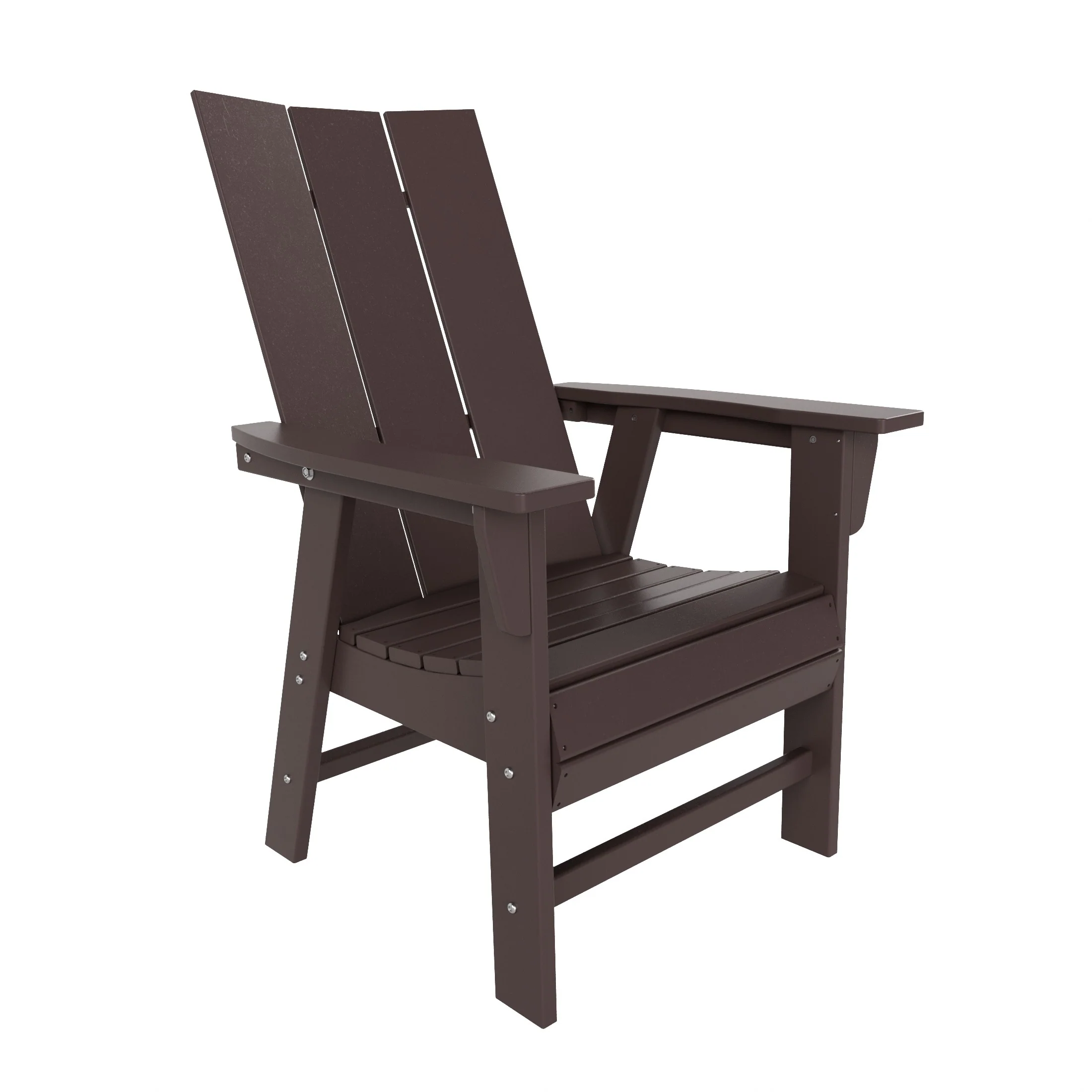 Polytrends Shoreside Hdpe All Weather Outdoor Patio Adirondack Dining Chair (1PC)