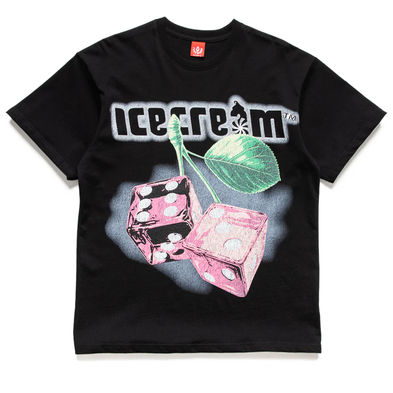 Ice Cream Cherries Tee - Black