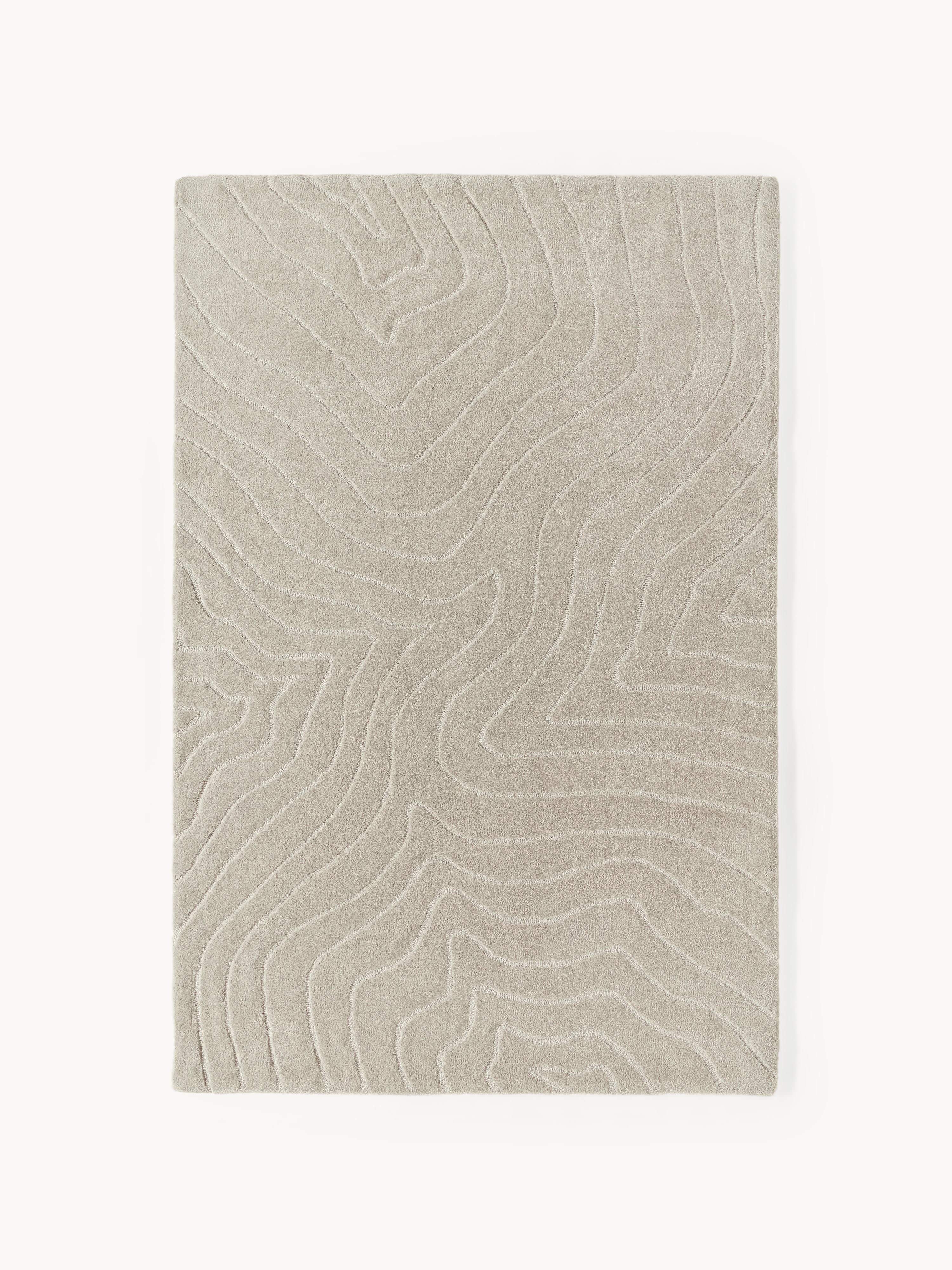 Handgetufteter Wollteppich Aaron