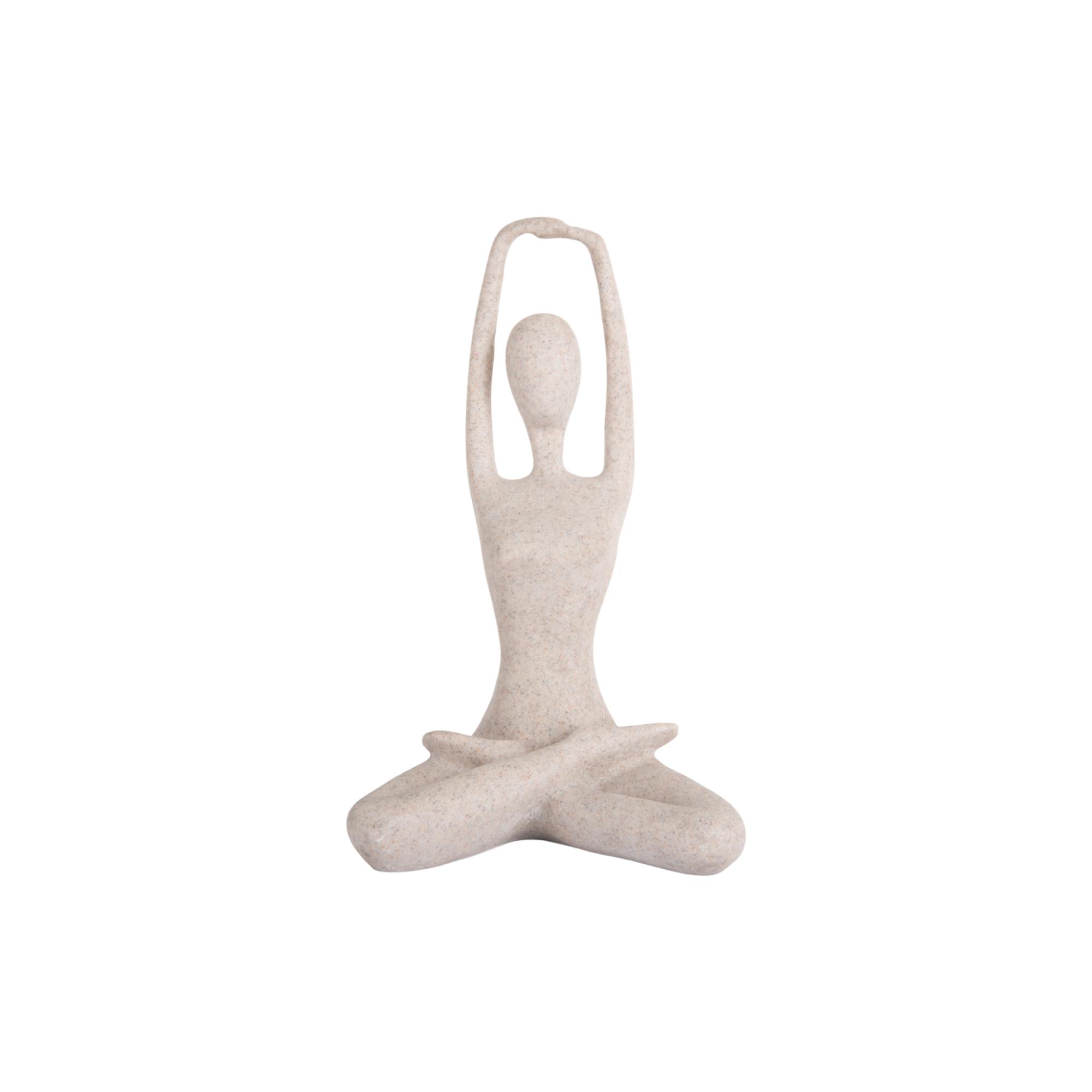 Present Time ornament Stretched Lotus - grijs - 14.5x12x23.5cm