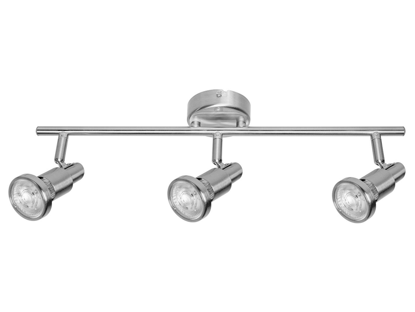 Spot LED 3-punktowy aluminiowy srebrny
