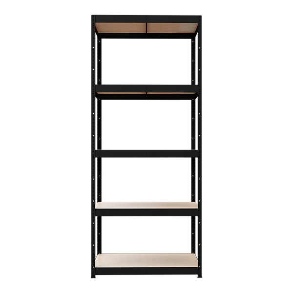 étagère de garage en acier thermo-laqué noir GoodHome Ryle H.179 x L.75 x P.35 cm