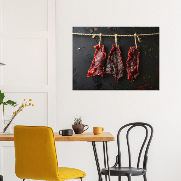 Obraz do kuchni restauracji baru jadalni, Suszone mięso 30x20