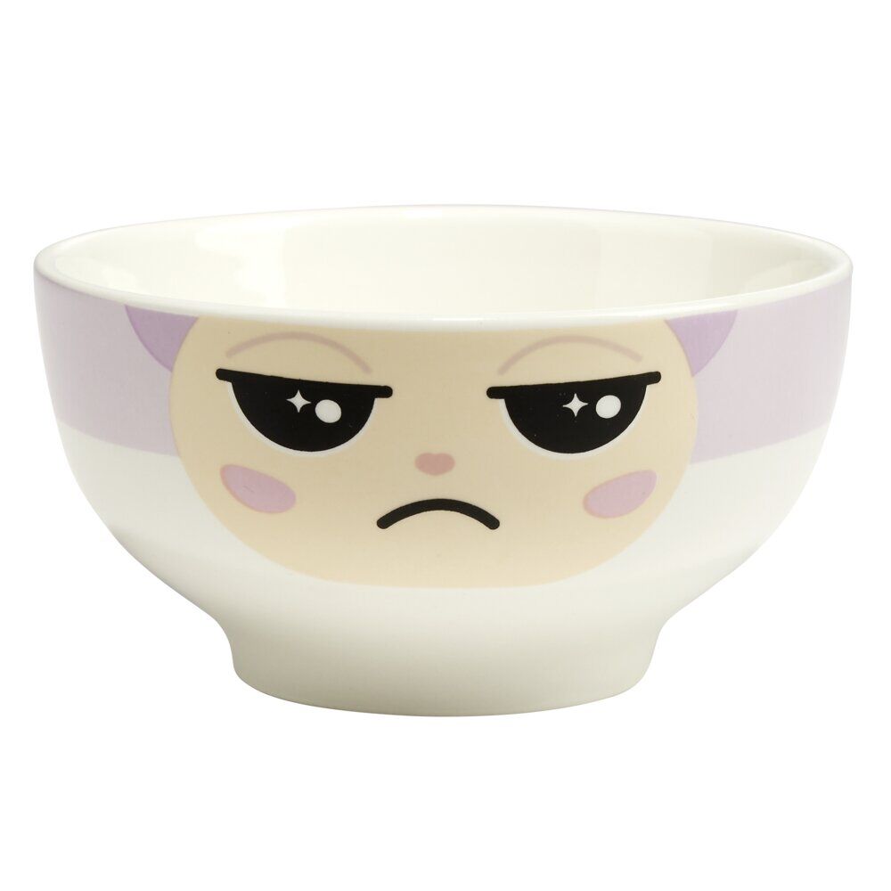 Bol et mug en céramique J'suis Pas Aigri motif Gromimis violet Ø14xH14cm